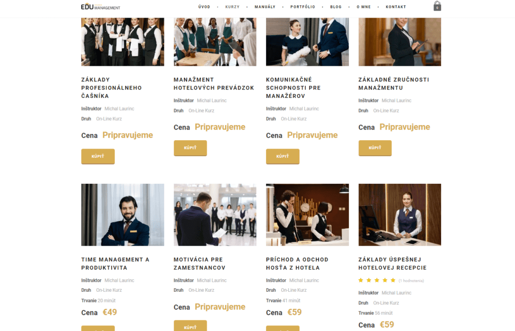 Screenshot online kurzov Edu-management.sk pre blog